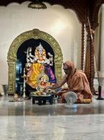 Jalabhisheka and Arati by HH Swamiji on Vardhanti Divasa of Shri Devi Durga Parameshwari Sannidhih at Karla (4 March 2025)